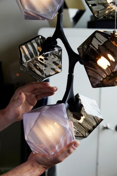 Welles Central Chandelier in Black Steel by David Rockwell & Gabriel Scott