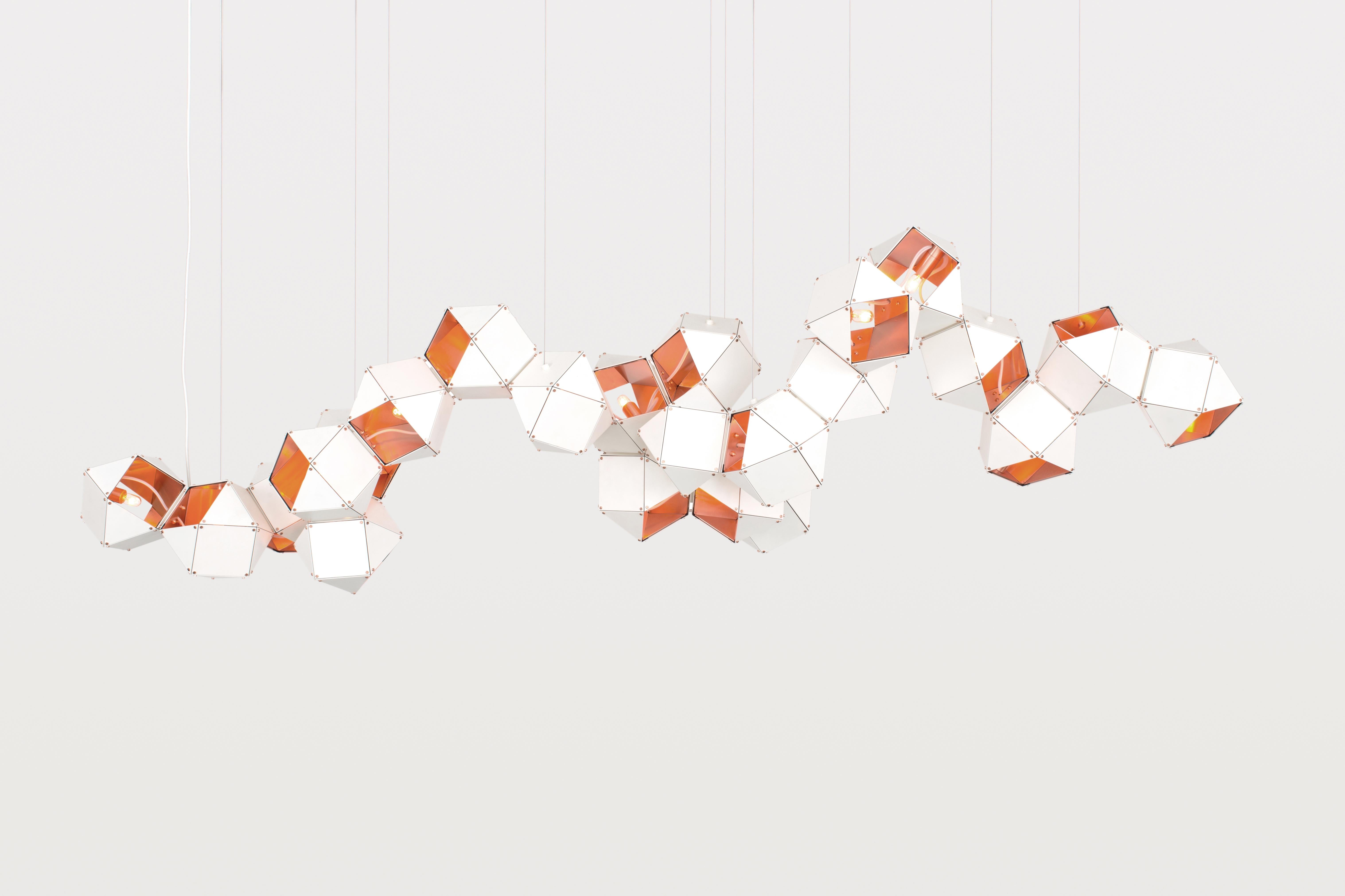 welles glass long chandelier