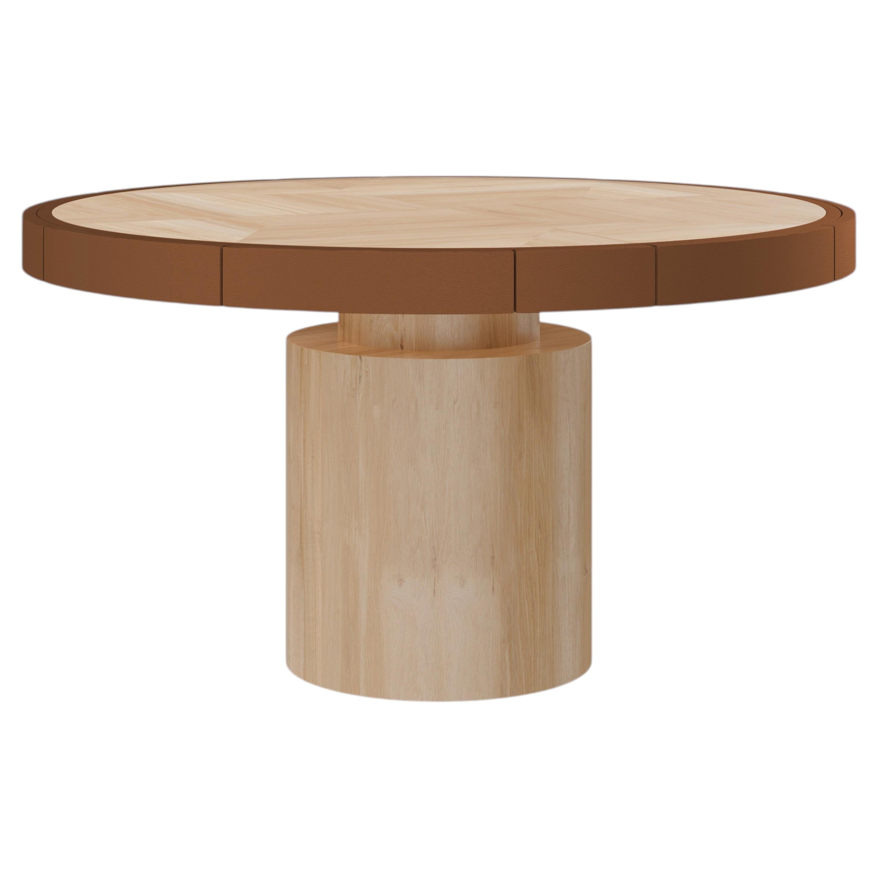 Tavolo da gioco Wellesly realizzato a mano in Portogallo da Wood Tailors Club Wood Leather