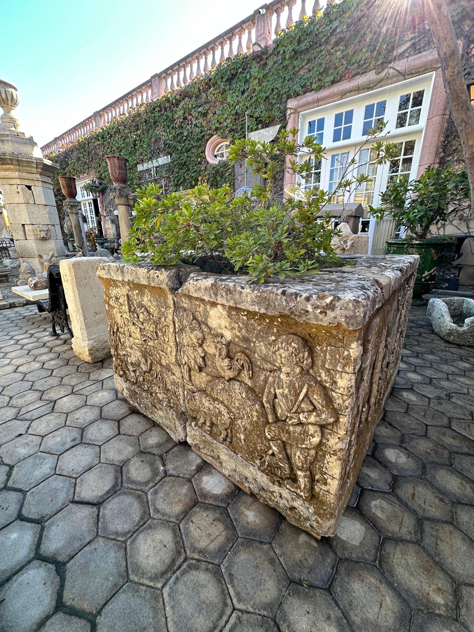 18th Century Wellhead Hand Carved Stone Fountain Firepit Basin La Vie En Provence Antique CA