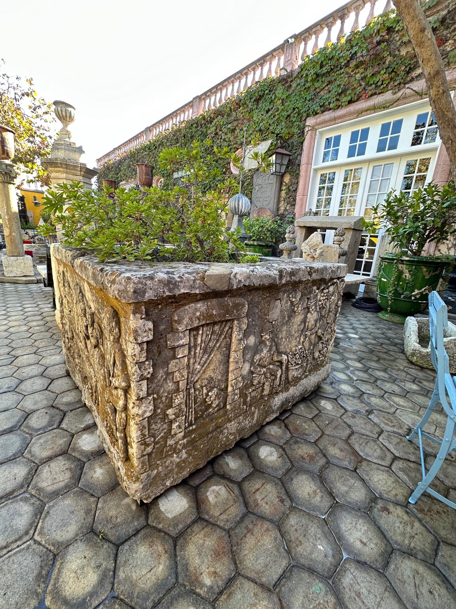 Wellhead Hand Carved Stone Fountain Firepit Basin La Vie En Provence Antique CA 1