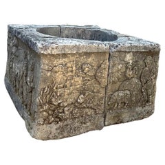 Wellhead Hand Carved Stone Fountain Firepit Basin La Vie En Provence Antique CA