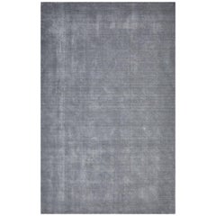 Wellington, Contemporary Solid Loom Knotted Area Rug, Charcoal