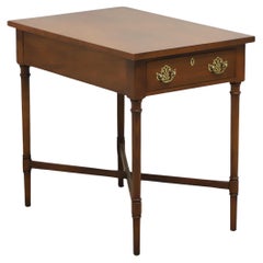 Vintage WELLINGTON HALL Banded Mahogany Georgian Single Drawer End Side Table