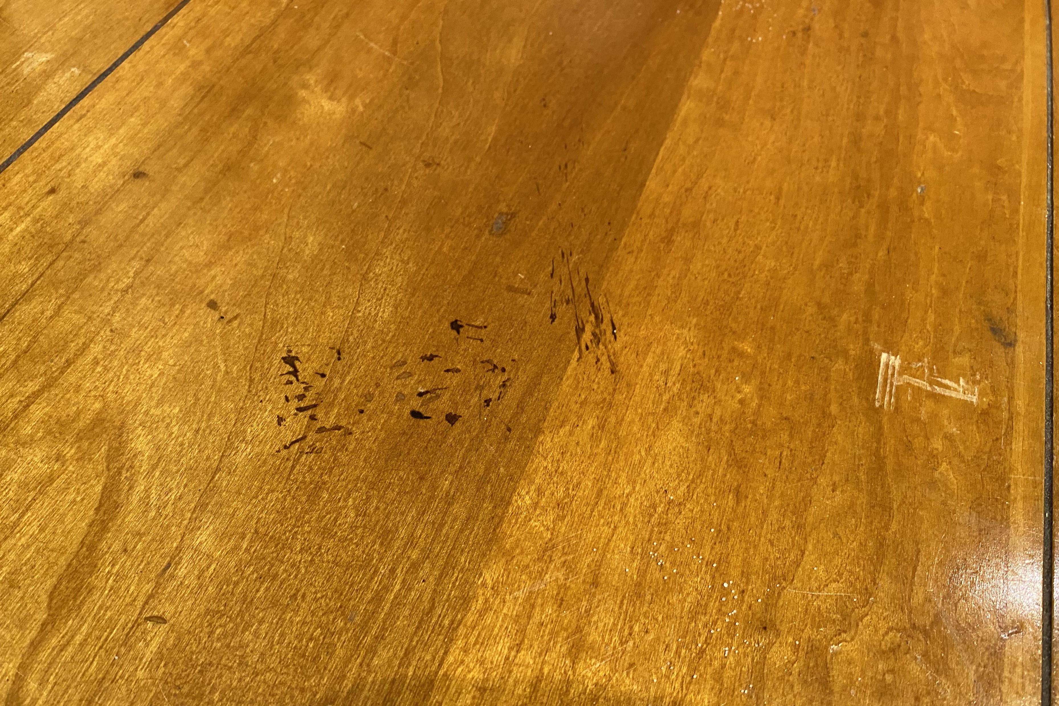 Hand-Carved  Cherry Farm Table with Breadboard Ends For Sale