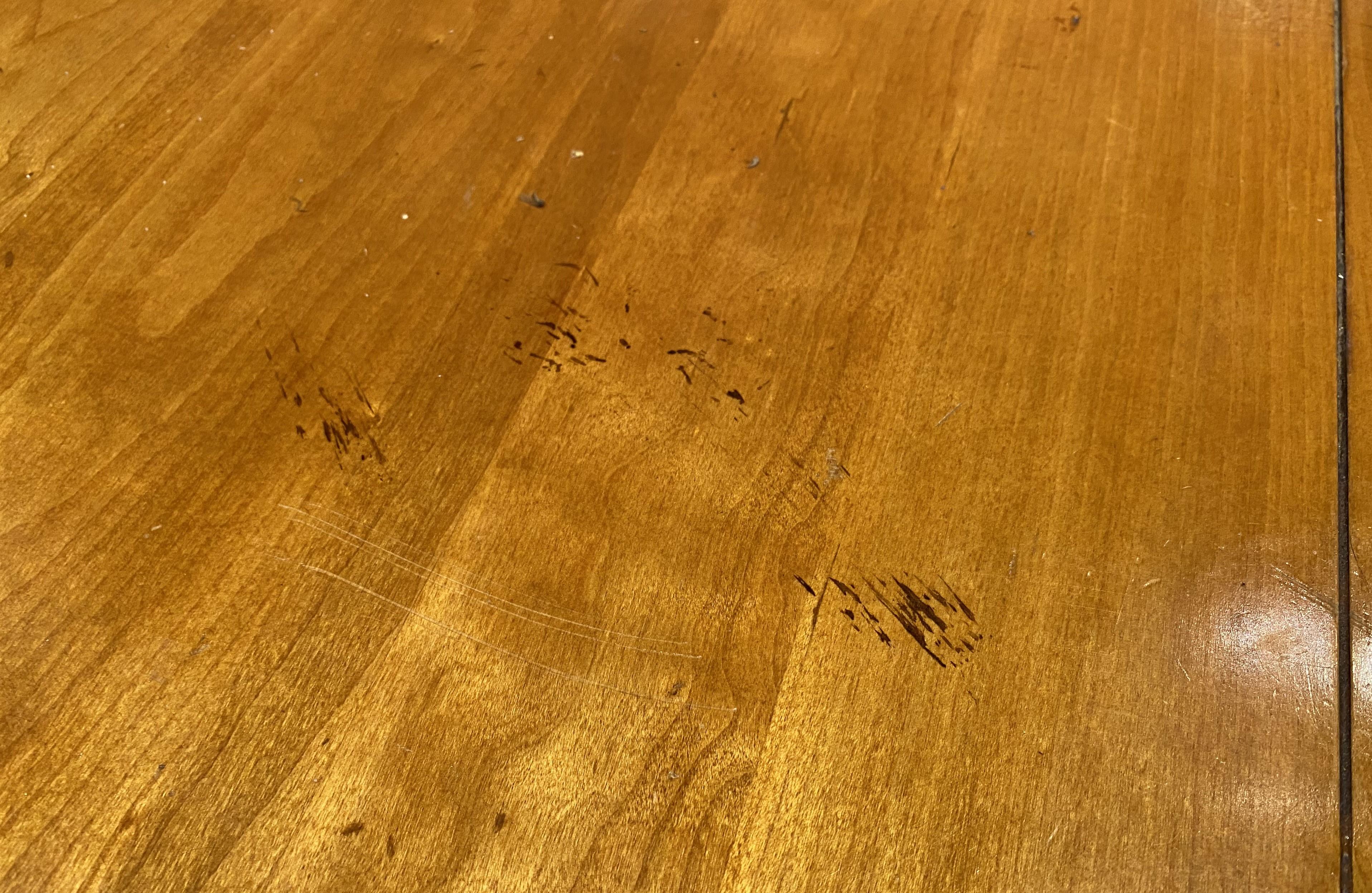 Hand-Carved  Cherry Farm Table with Breadboard Ends For Sale