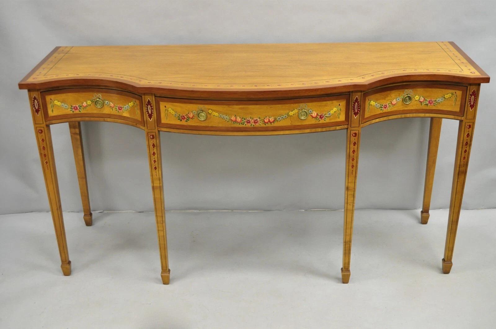 Wellington Hall, credenza in legno satinato decorata con vernice in stile Adam Hall. in vendita 5