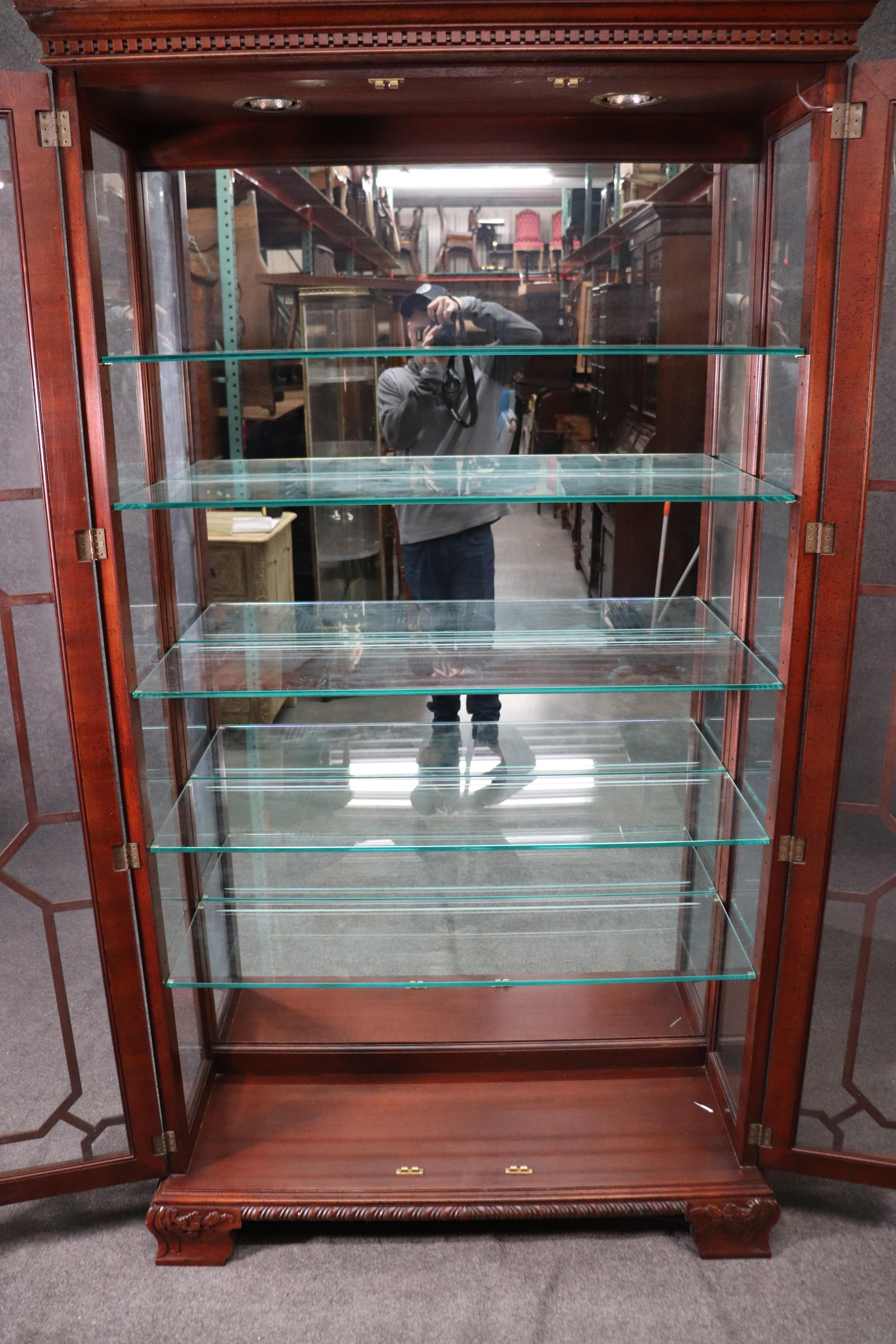 mahogany curio cabinet