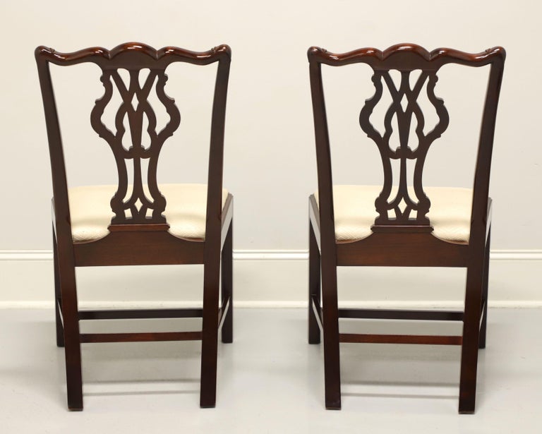WELLINGTON HALL Mahogany Chippendale Straight Leg Dining Side Chairs