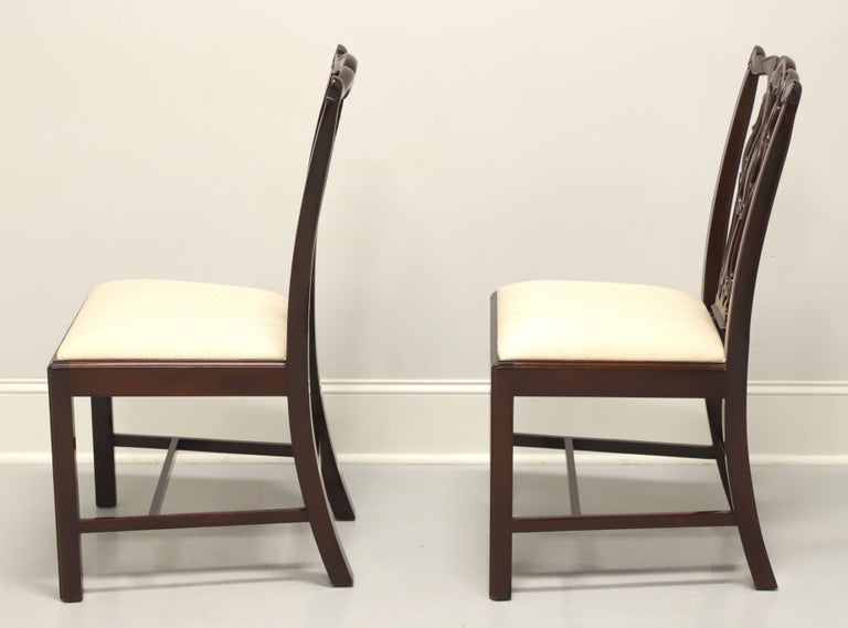 WELLINGTON HALL Mahogany Chippendale Straight Leg Dining Side Chairs