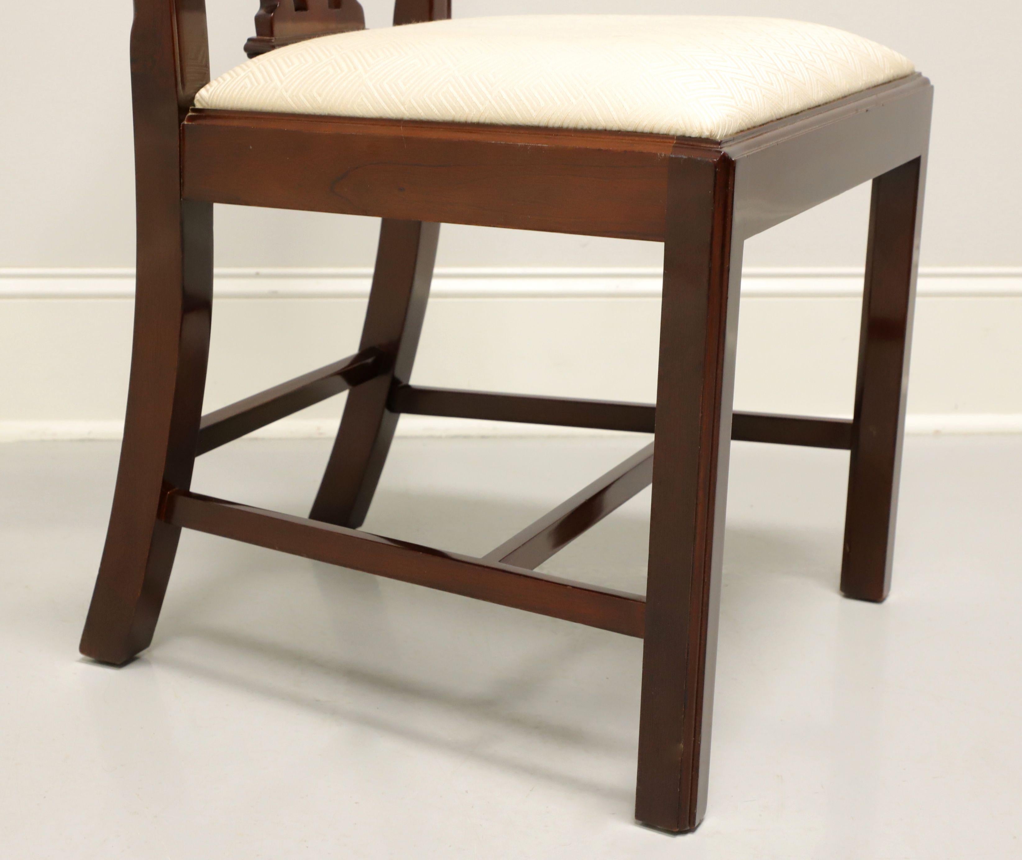 WELLINGTON HALL Mahogany Chippendale Straight Leg Dining Side Chairs - Pair B For Sale 2