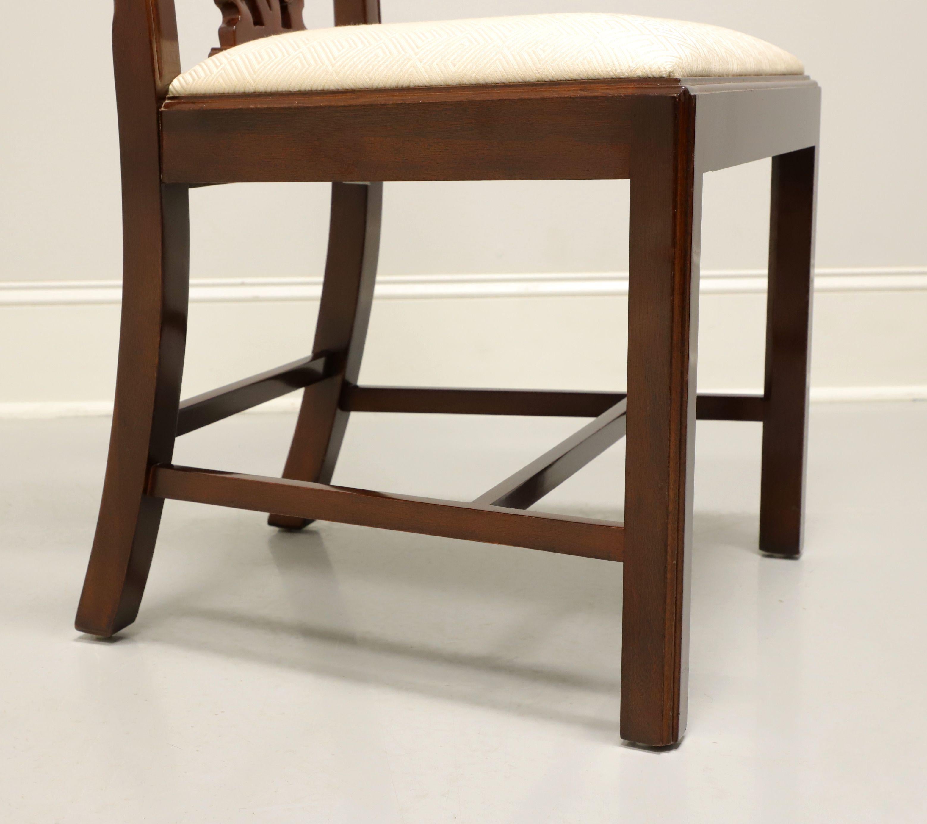 WELLINGTON HALL Mahogany Chippendale Straight Leg Dining Side Chairs - Pair C For Sale 1
