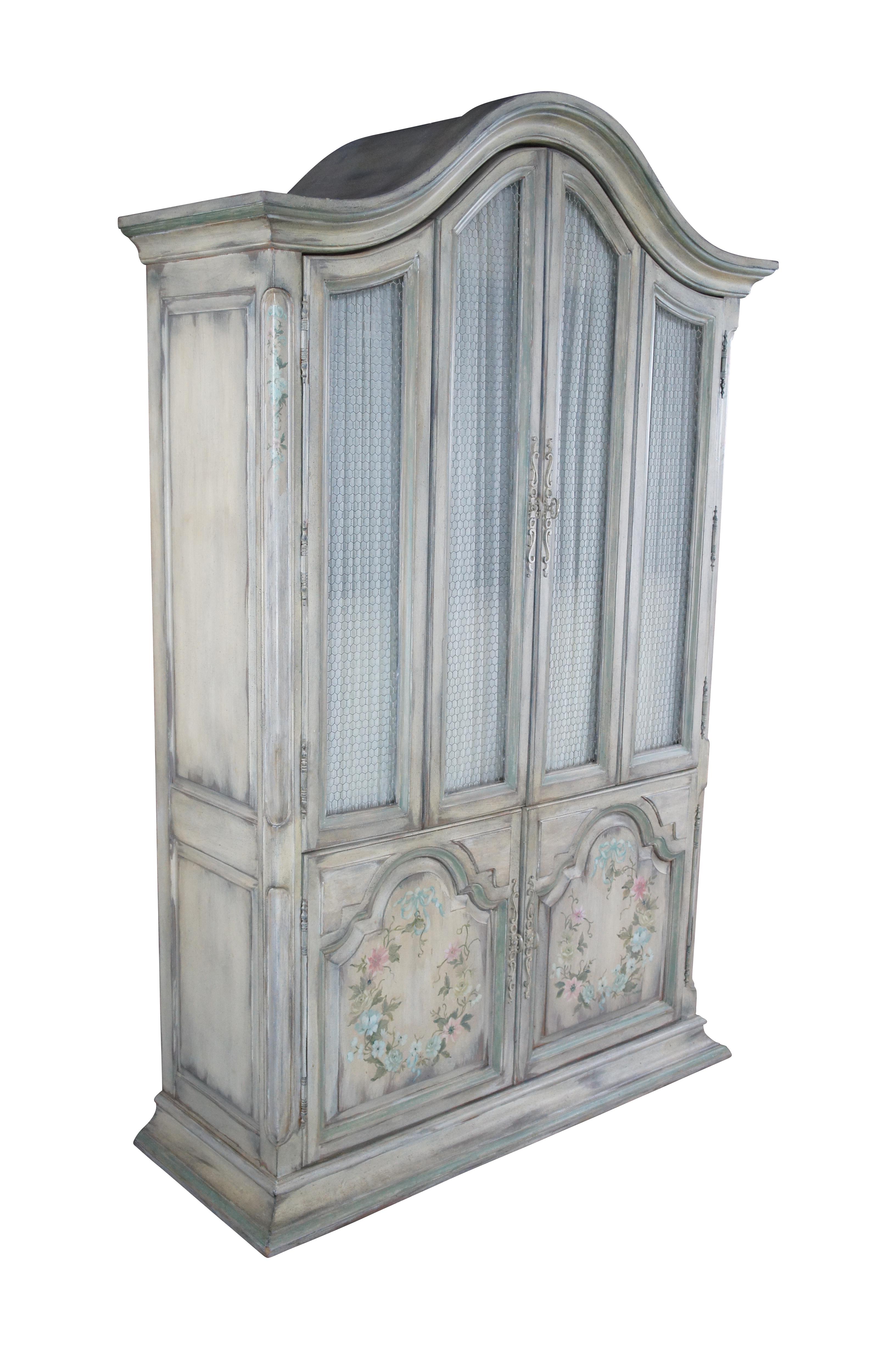Mueble Bar Drybar Italiano Pintado A. Hall Iluminado Provincial francés en venta
