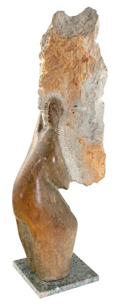 Danza en el viento", escultura original en piedra shona de Wellington Karuru