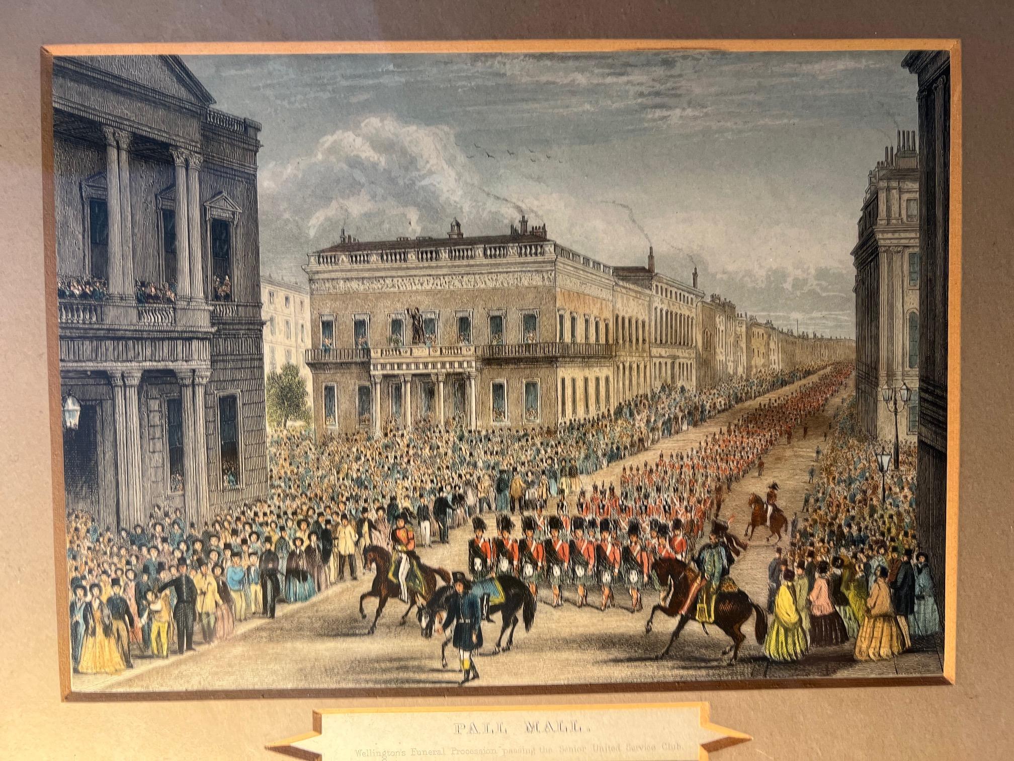 British Wellington's Funeral Procession Passing The Senior United Service Club For Sale