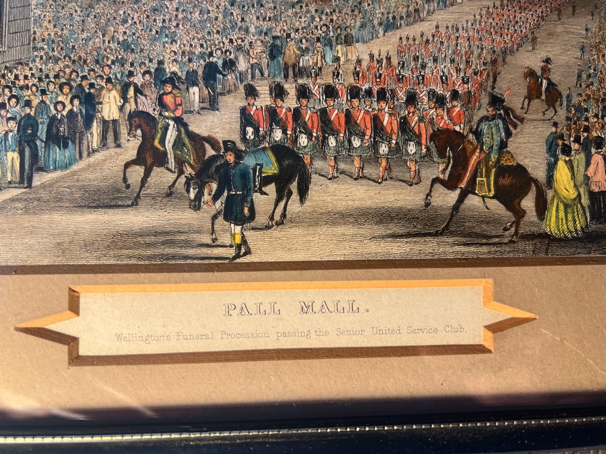 Wellington's Funeral Procession Passing The Senior United Service Club In Good Condition For Sale In London, GB