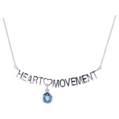 Wellness Self Care Kit with 1.50 Carat London Blue Topaz White Gold Necklace