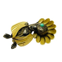 WELLS 12k gold filled little duck designer brooch