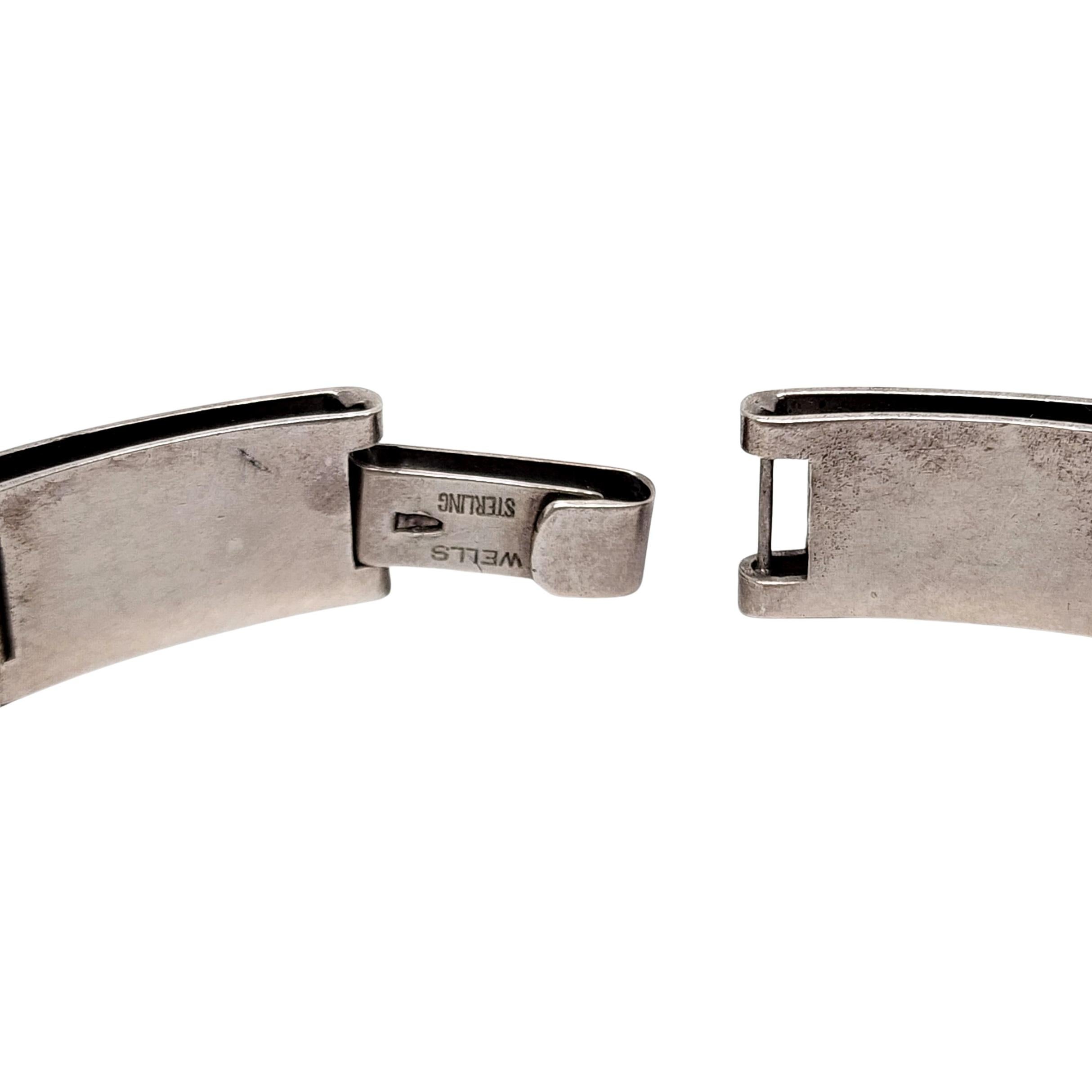 Wells Sterling Silver Etched Link Bracelet #14647 For Sale 4