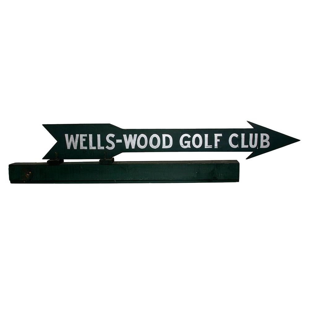 Wells-Wood Golf Club Sign For Sale