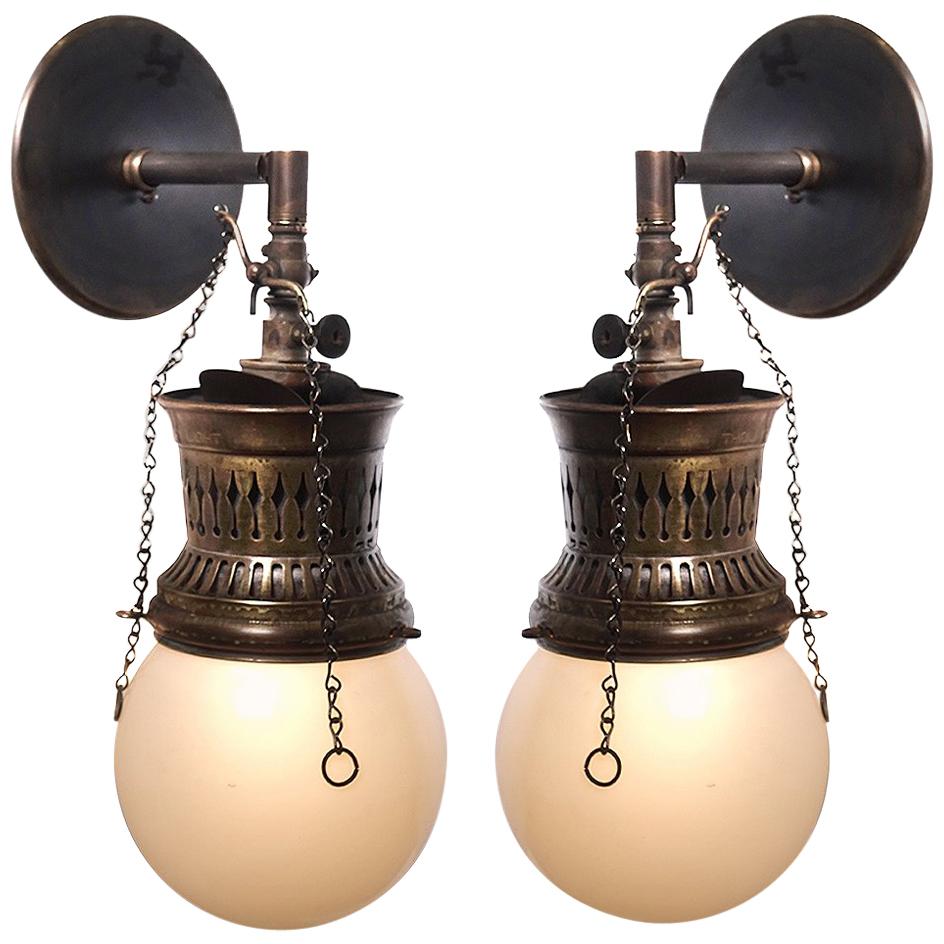 Welsbach Amper-Glow Sconce, Pair