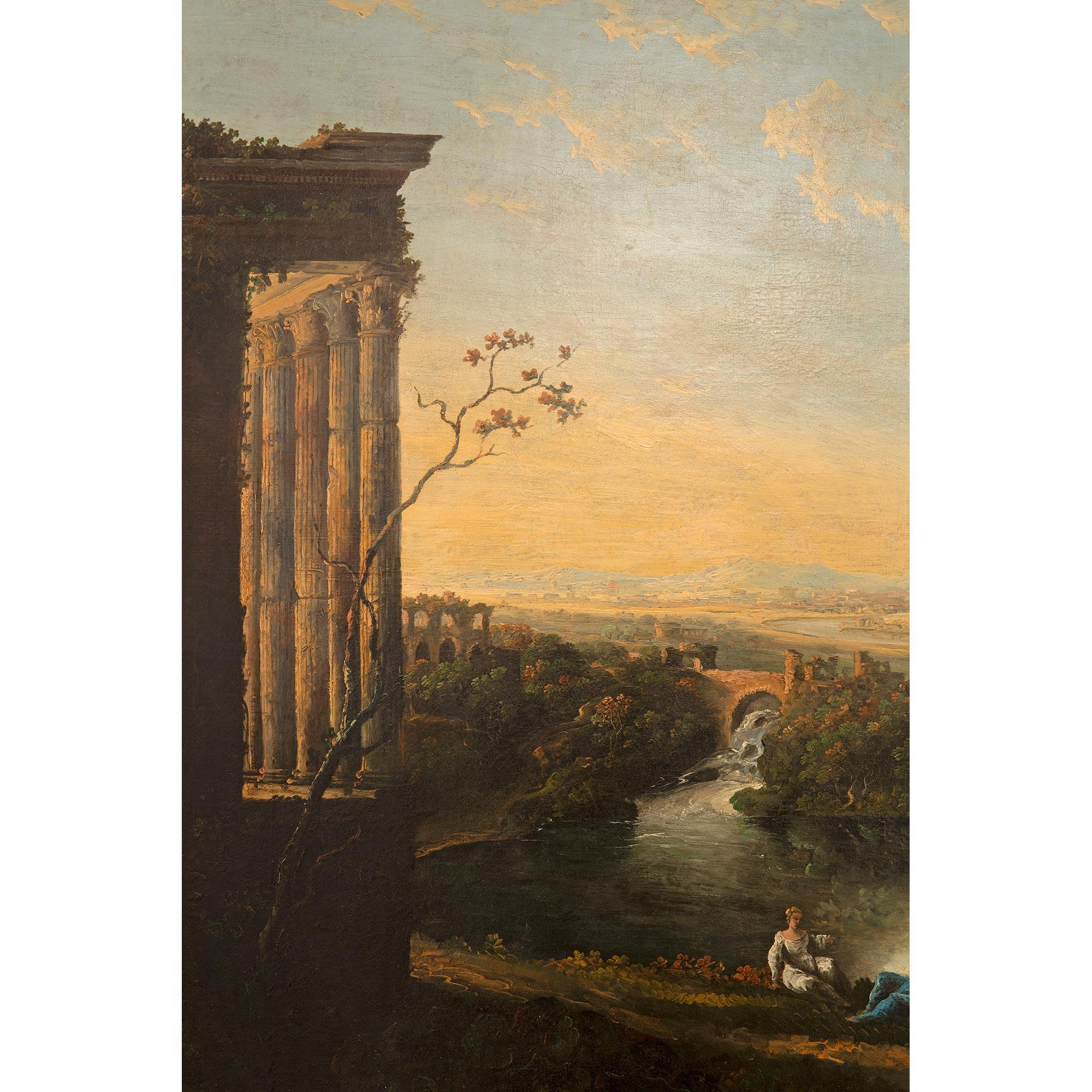 18th Century and Earlier Welsh 18th Century Oil On Canvas Painting By Richard Wilson For Sale