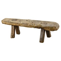 Antique Welsh 19th Century Pig Bench