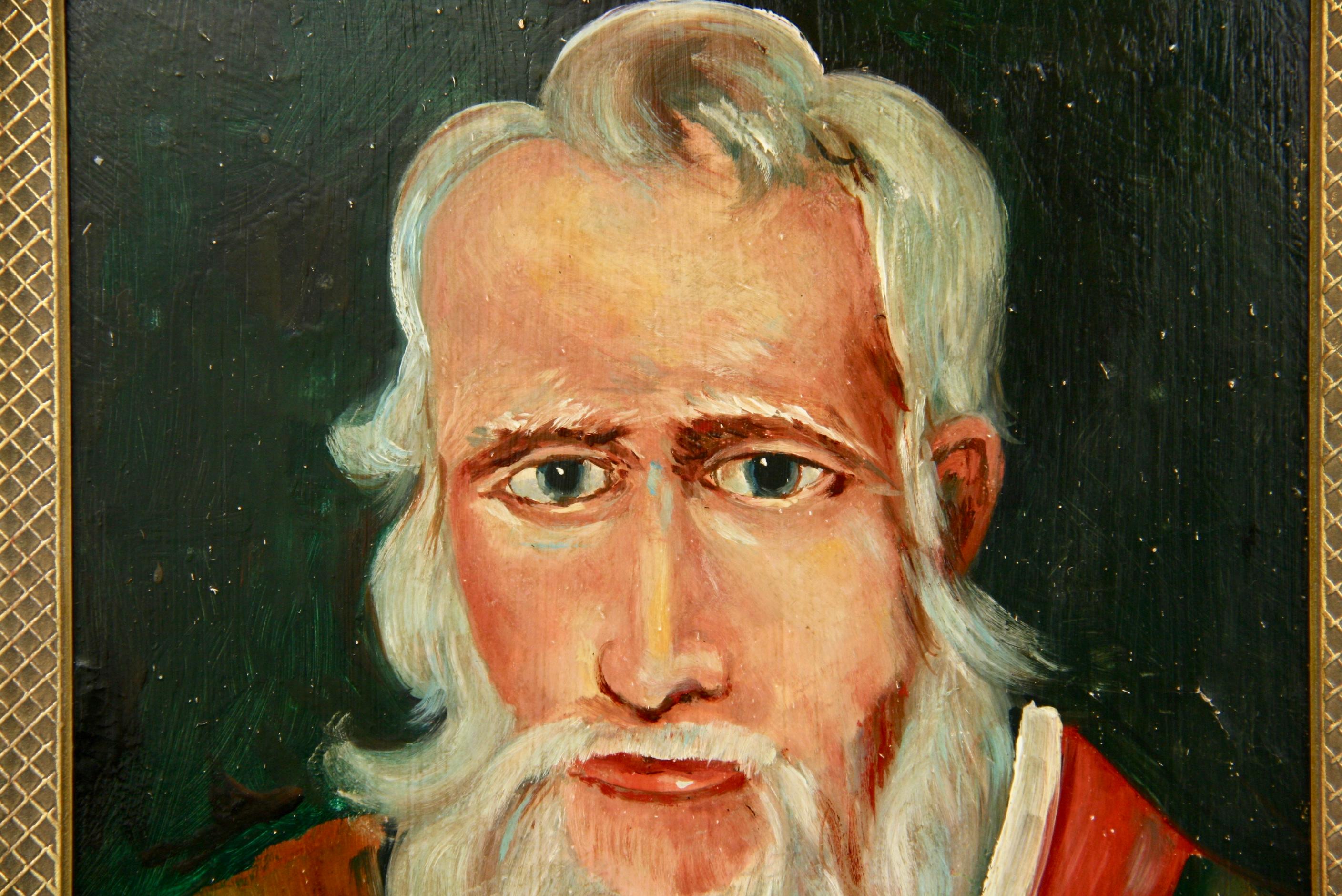 Ritratto antico inglese  Pittura ad olio di uno scrittore inglese - Painting di Welsh