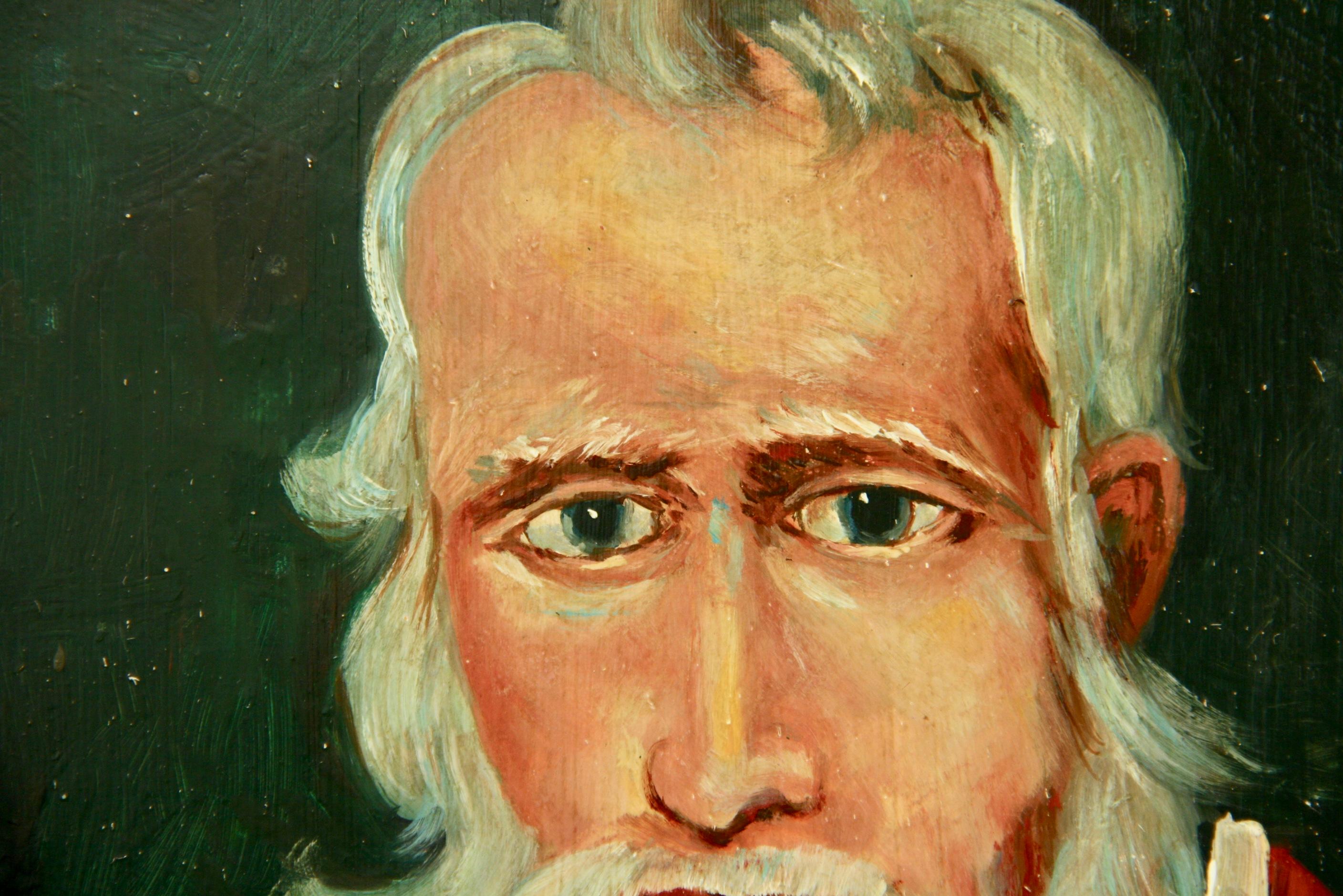 Portrait anglais ancien  Peinture à l'huile d'unécrivain anglais en vente 1