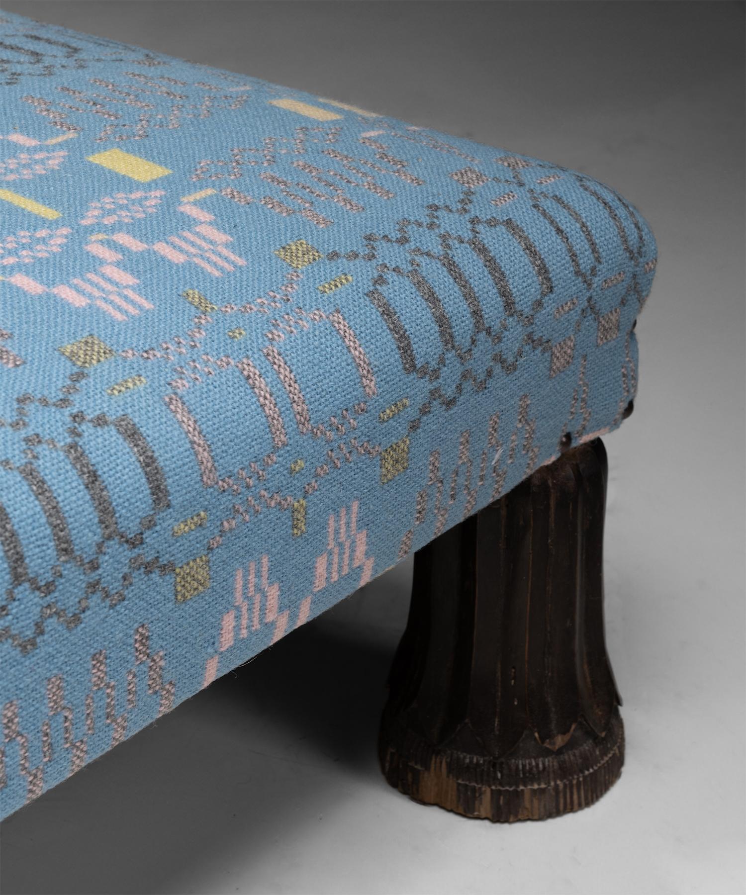 Ottomane de couverture galloise vers 1900 Bon état - En vente à Culver City, CA