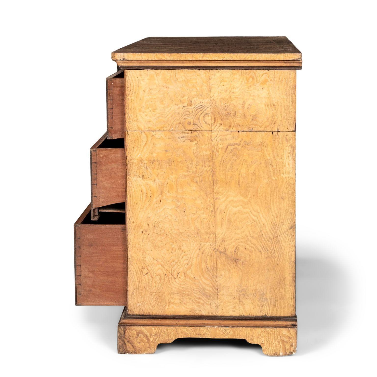 Hand-Carved Welsh Burl Ash Chest For Sale