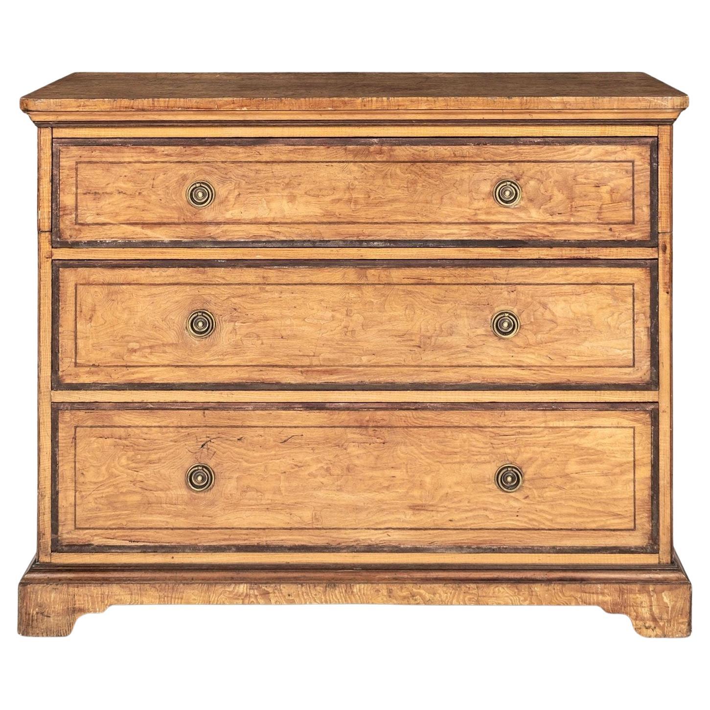 Welsh Burl Ash Chest For Sale