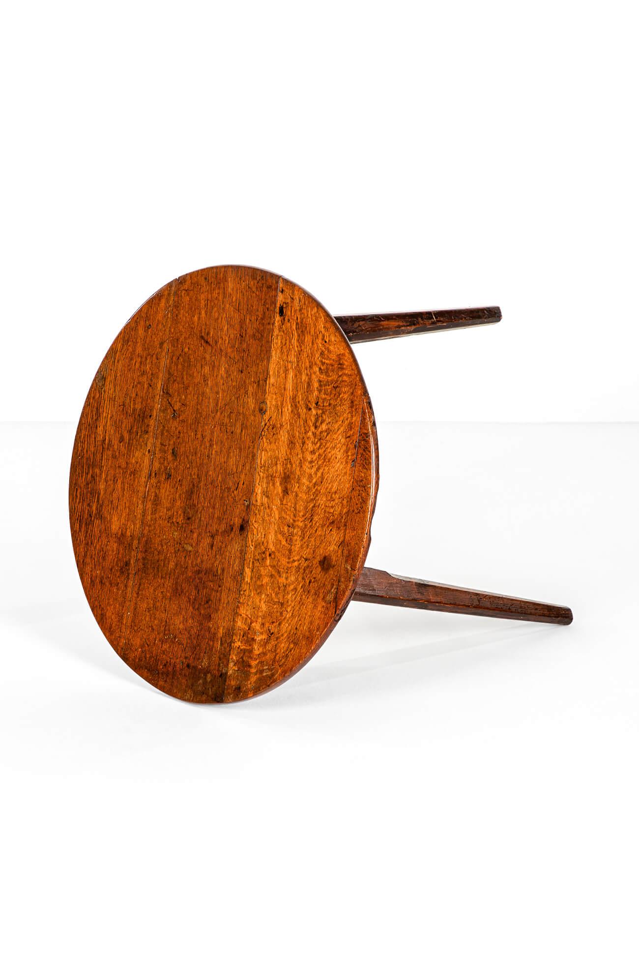 Hand-Crafted Welsh Cricket Table in Oak and Pine