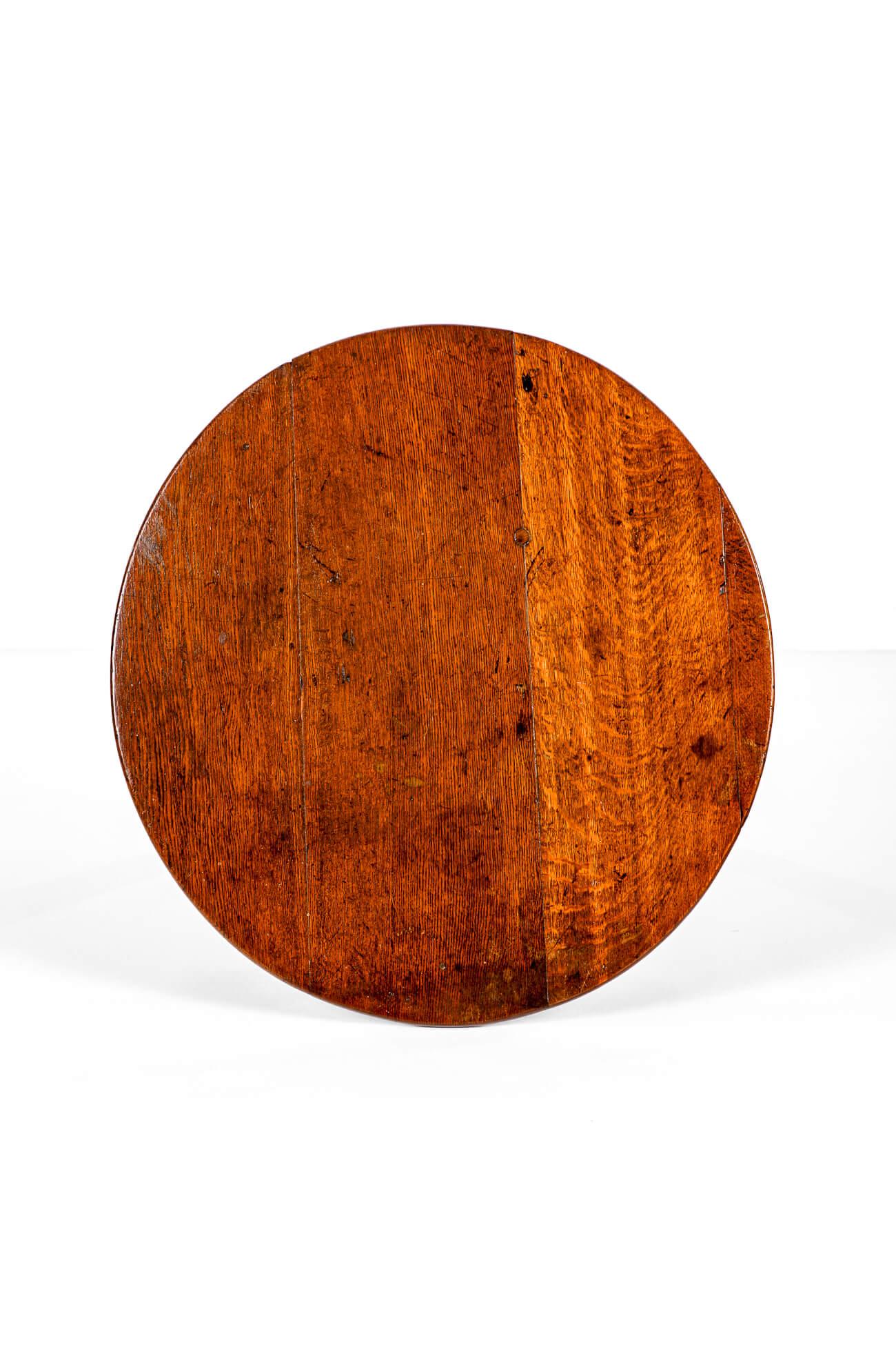 19th Century Welsh Cricket Table in Oak and Pine