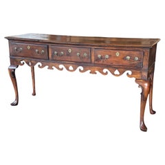 Welsh Dresser Base With Pierced Apron and Cabriole Legs