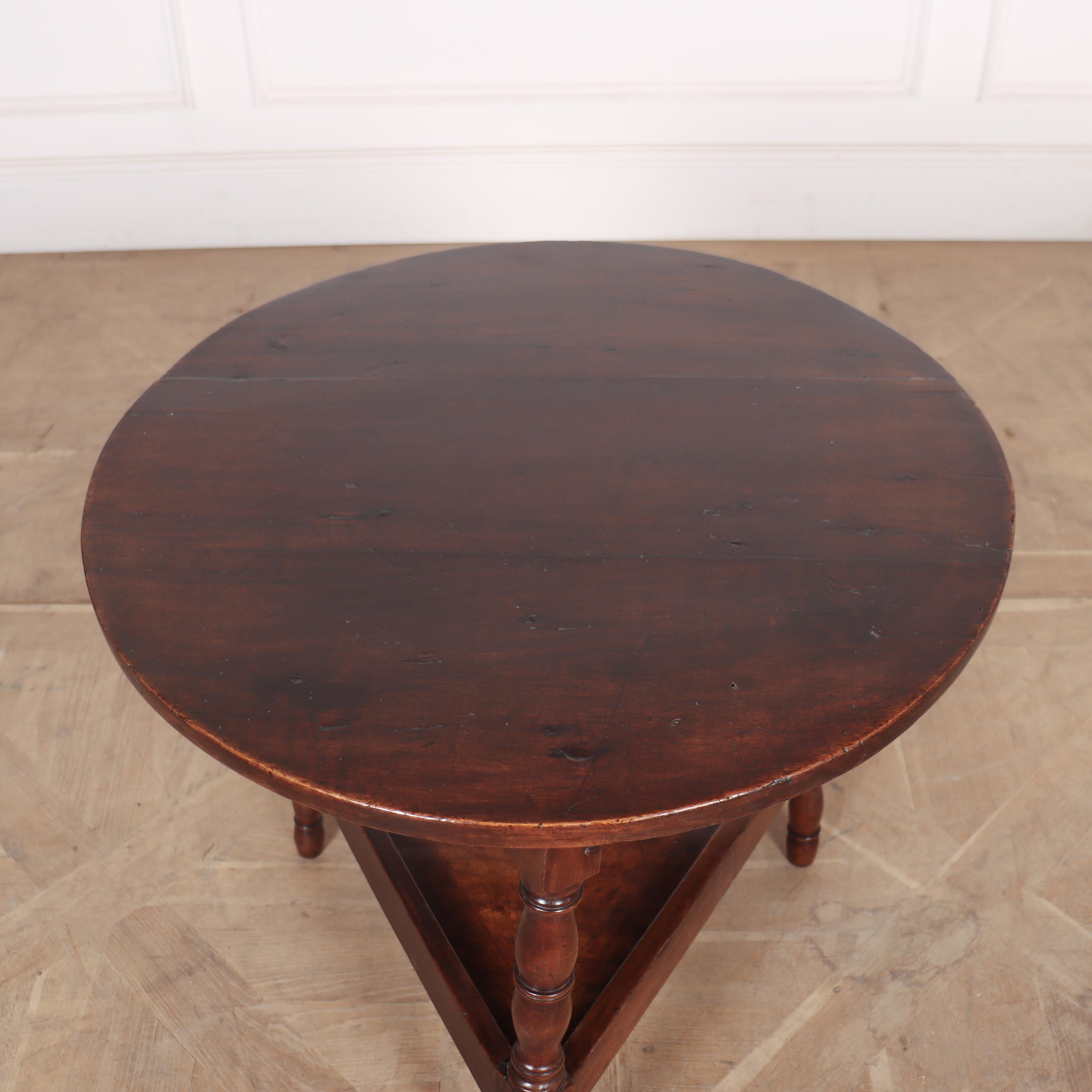 Small 19th C Welsh fruitwood cricket table. 1860.

Reference: 8024

Dimensions
25.5 inches (65 cms) High
26 inches (66 cms) Diameter