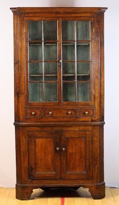 Welsh Glazed Corner Cupboard, circa 1790