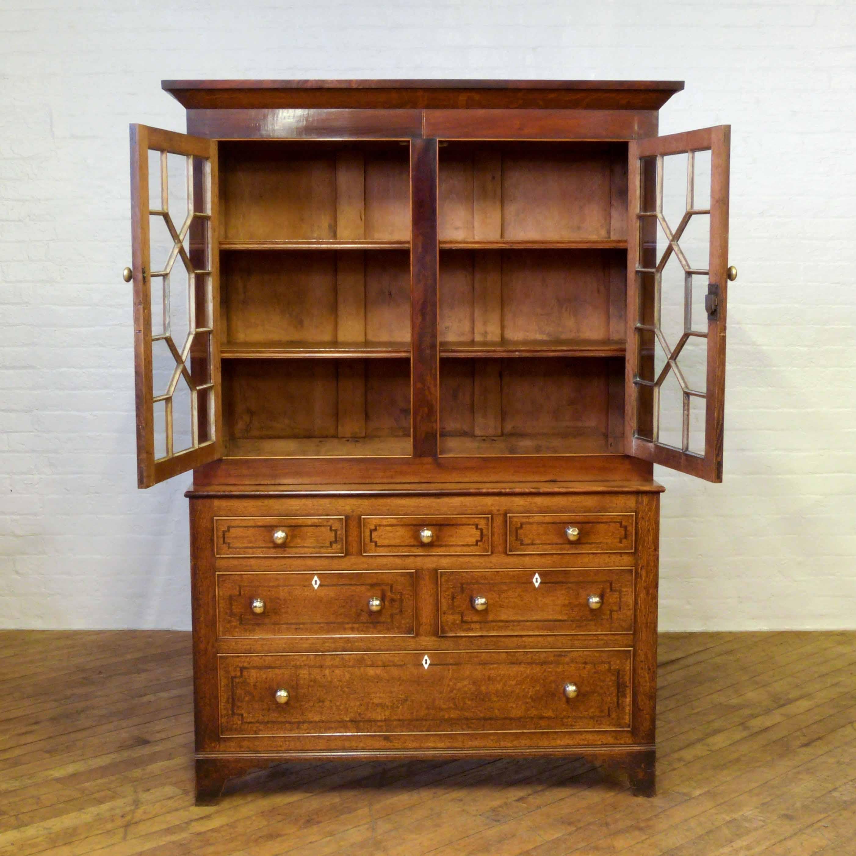 Early 19th Century Welsh Oak and Mahogany Cupboard For Sale