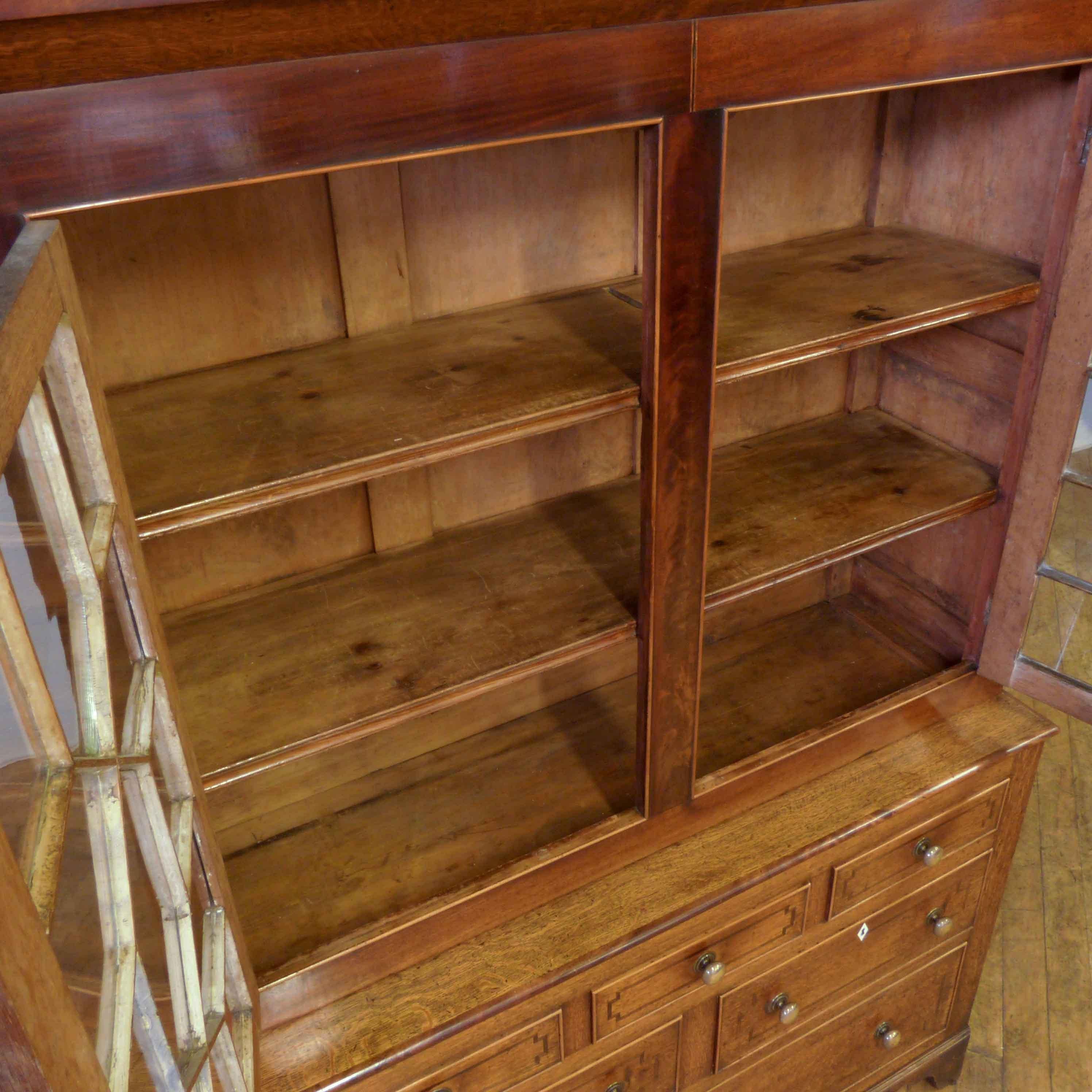Welsh Oak and Mahogany Cupboard For Sale 1