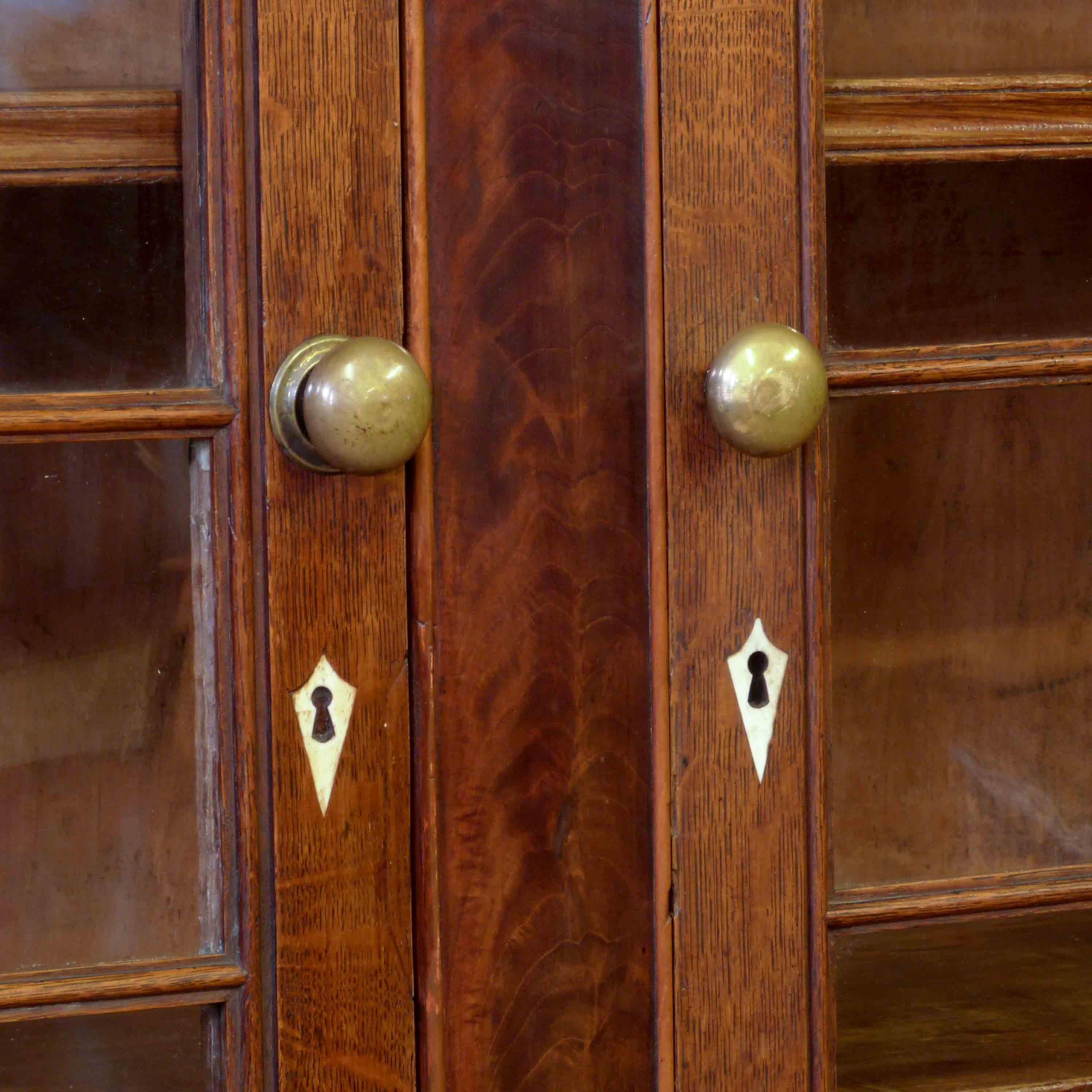 Welsh Oak and Mahogany Cupboard For Sale 2