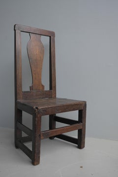 Welsh Oak Country Side Chair or Backstool, 18th Century