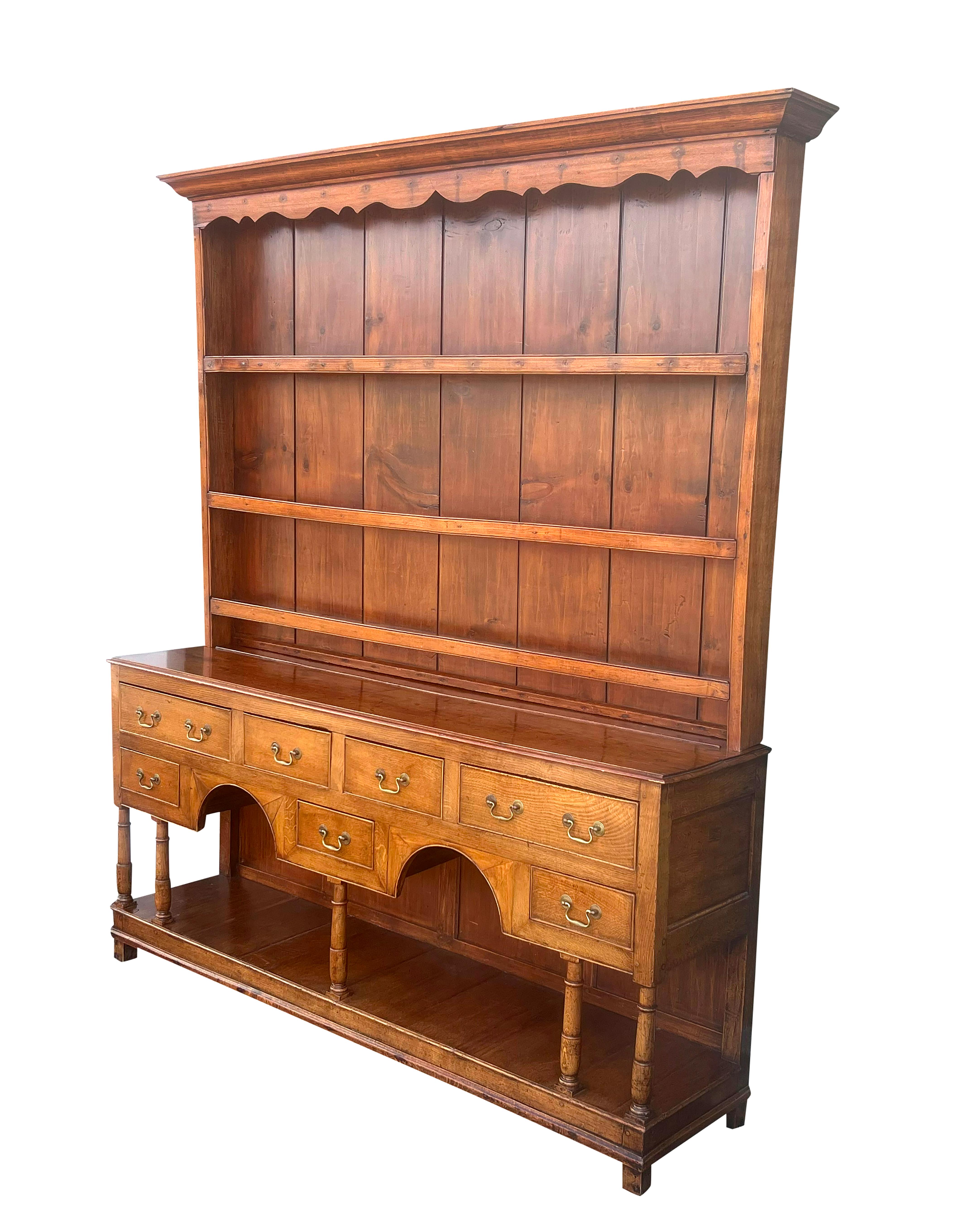 Georgian Welsh Oak Dresser For Sale