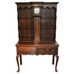 Used Welsh Oak Dresser with Clock