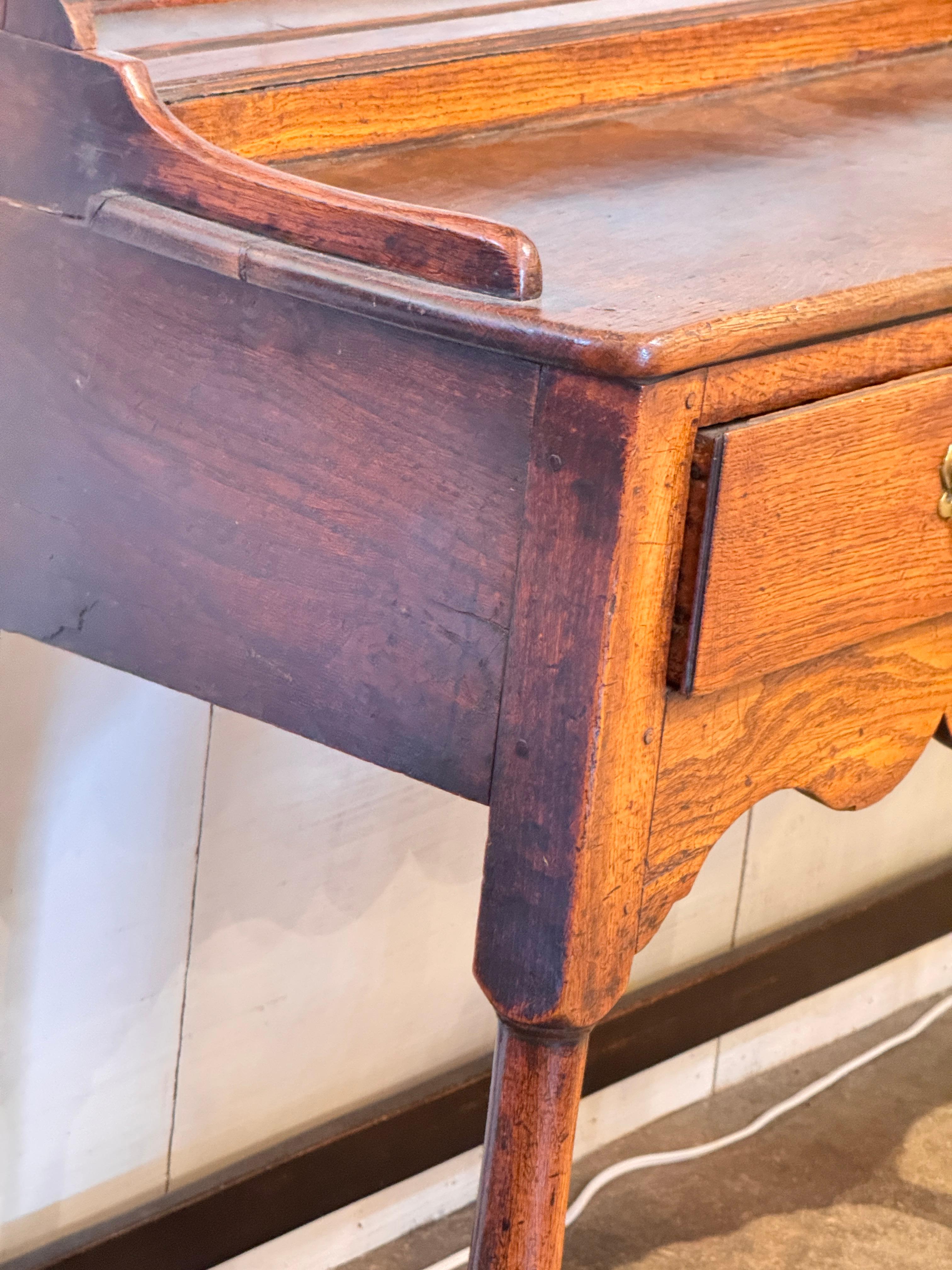 Welsh Oak Dresser with Open Plate Rack For Sale 5