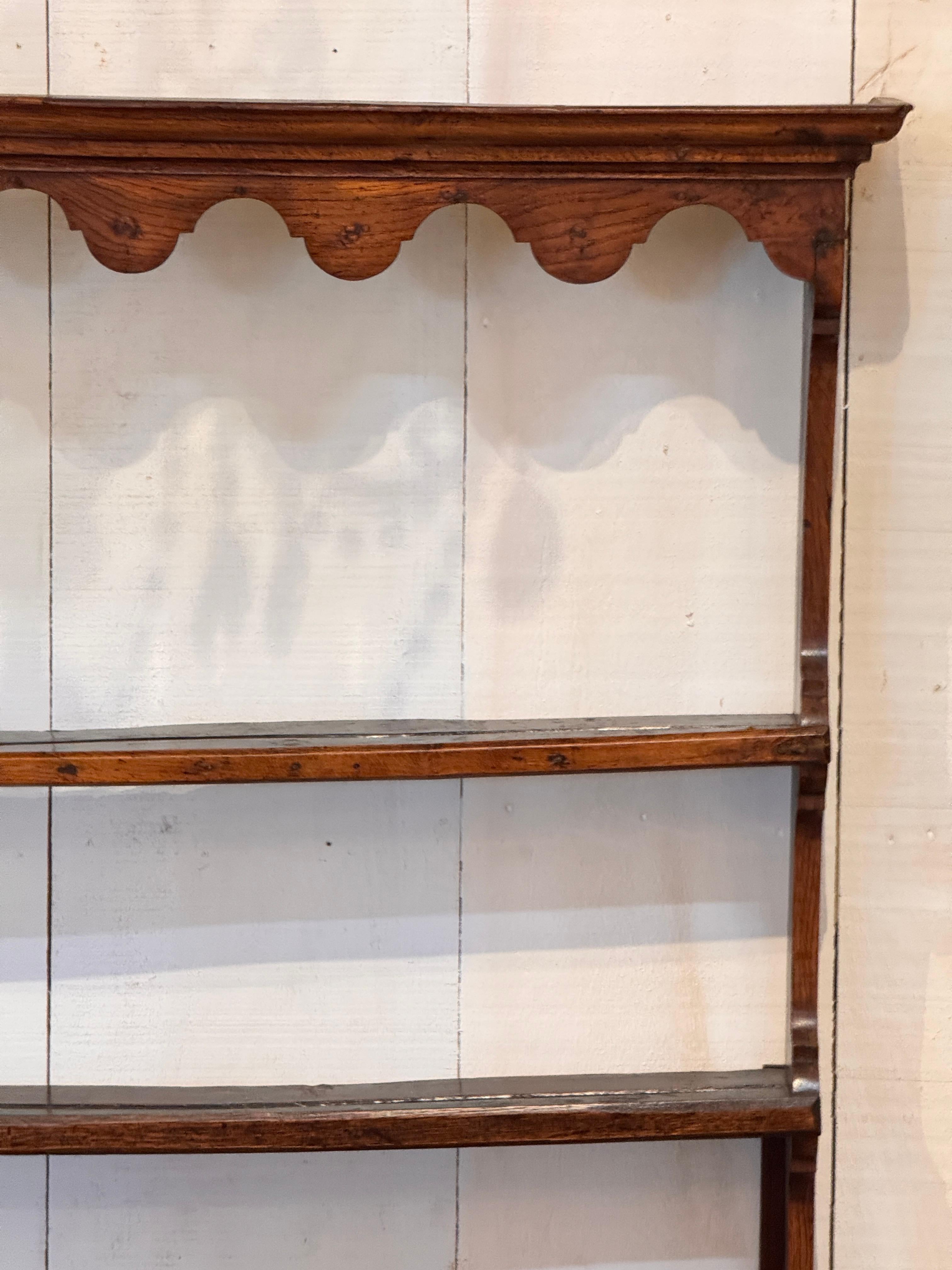 Welsh Oak Dresser with Open Plate Rack For Sale 3