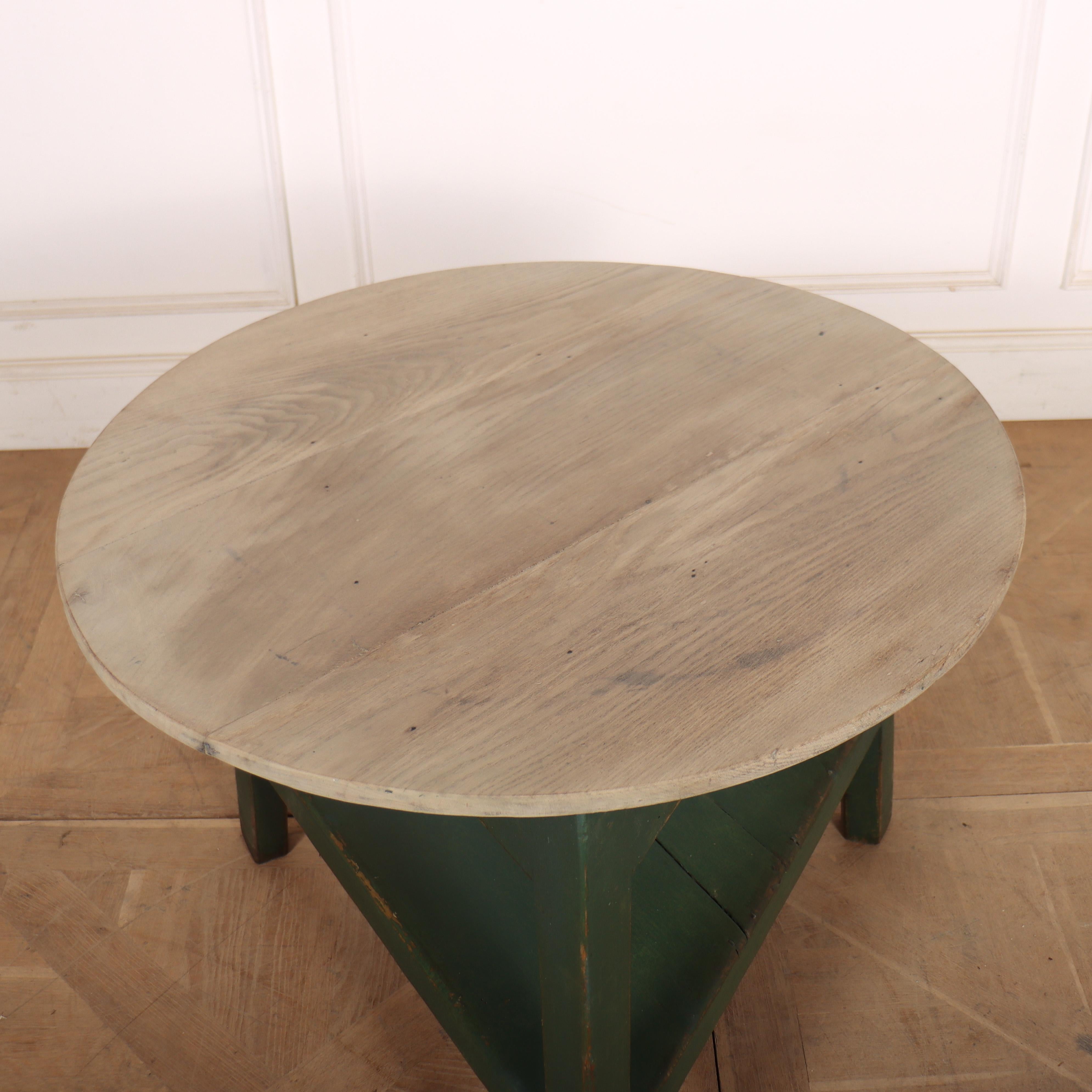 Oak Welsh Painted Cricket Table For Sale