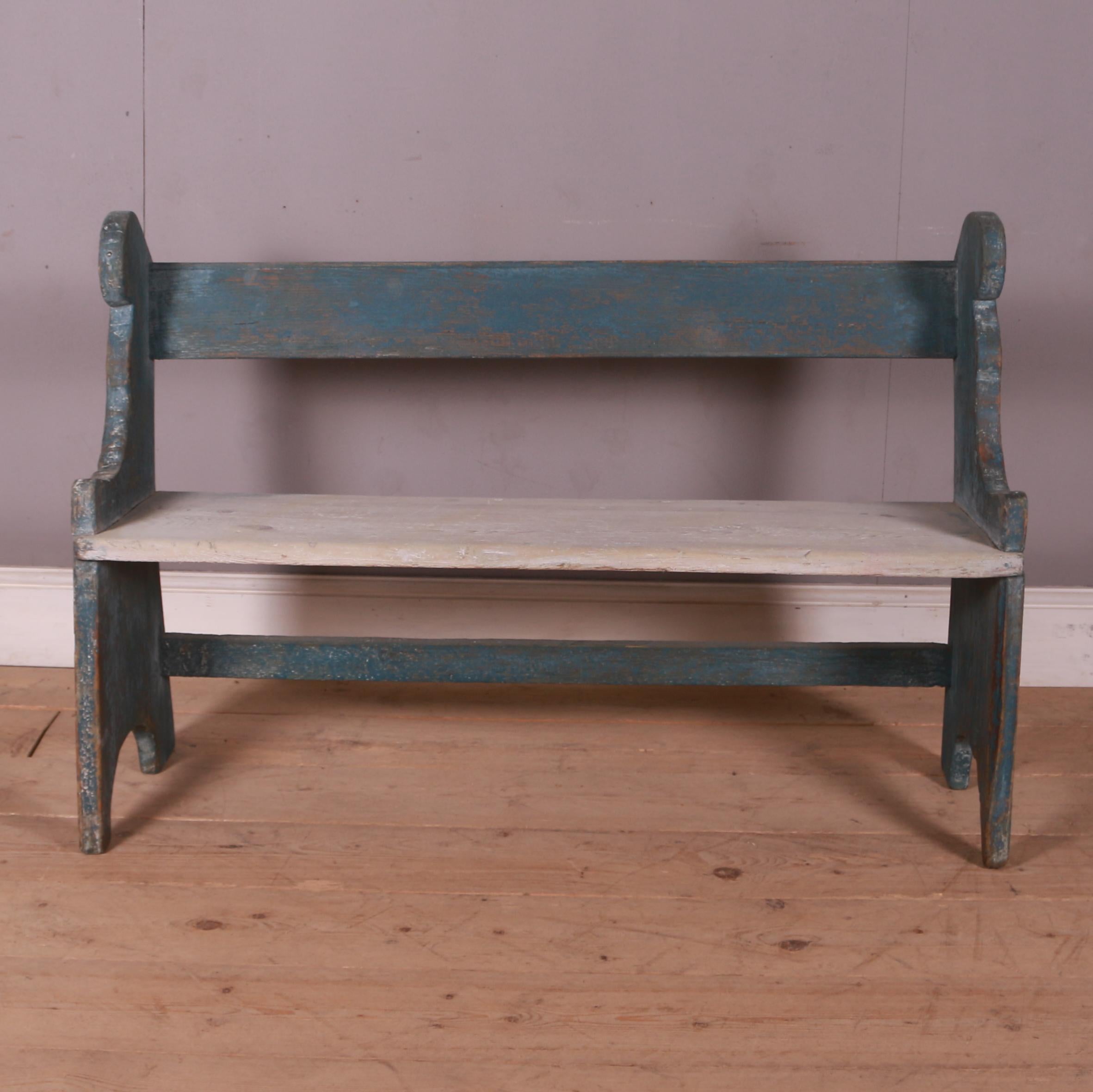 Welsh Painted Pine Settle 1