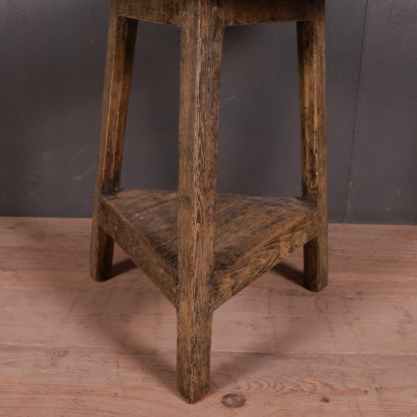 19th century welsh pine cricket table, 1820.

Dimensions:
26 inches (66 cms) high
27 inches (69 cms) diameter.