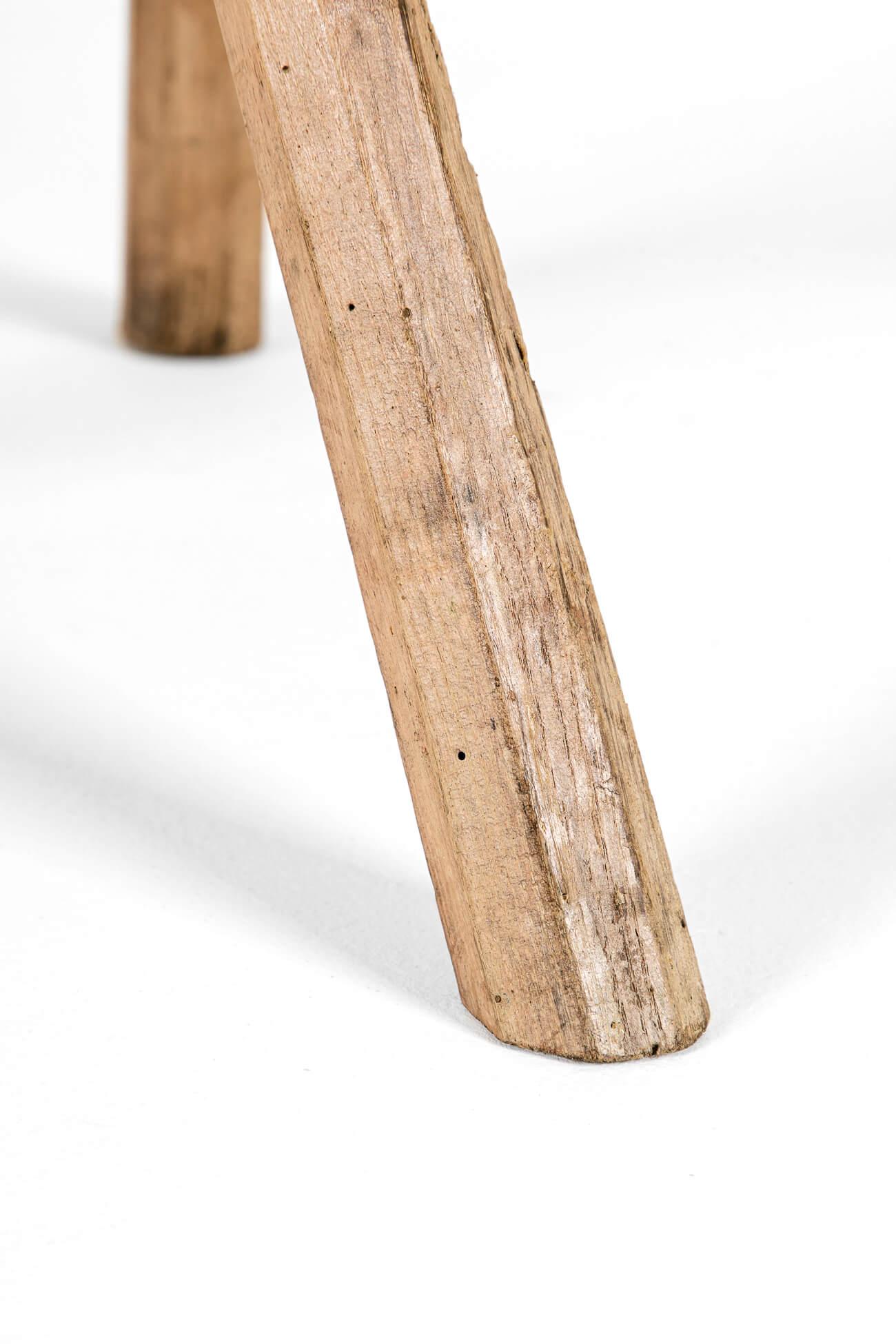 Welsh Rustic Elm Stool For Sale 6