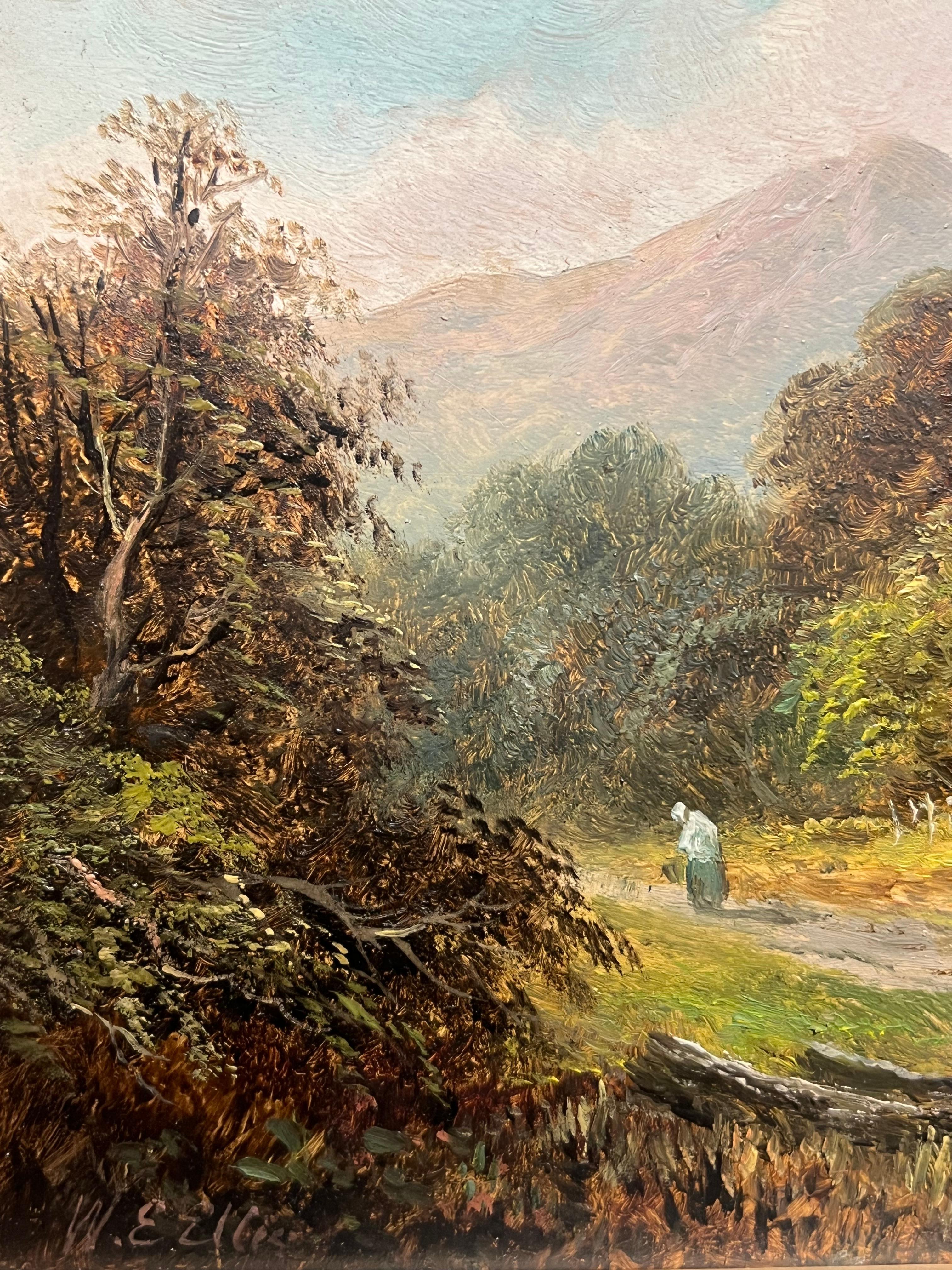 Casa rural con encanto, Gales
Escuela galesa, finales del siglo XIX
óleo sobre tabla firmado, enmarcado
Enmarcado: 14 x 17 pulgadas
Tablero: 9 x 12 pulgadas
Procedencia: colección privada, Reino Unido
Estado: muy buen estado 

Para más información,